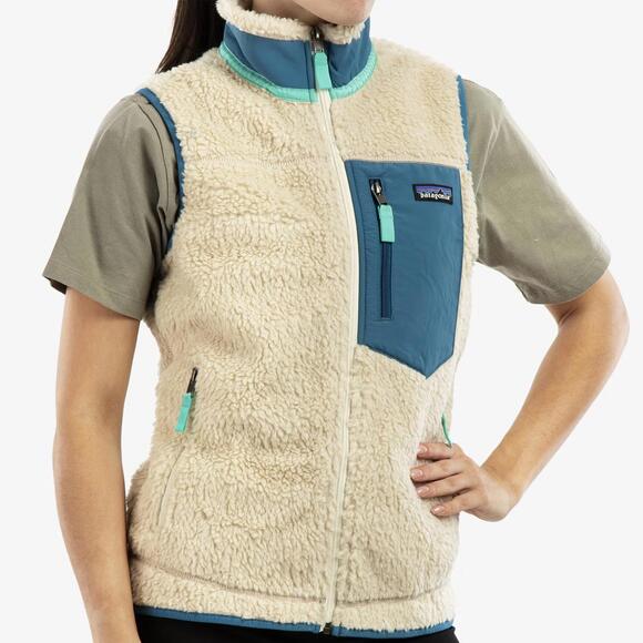 Patagonia Classic Retro-X Fleece Vest Dark Natural/Wavy Blue NWT XXS - Picture 5 of 7